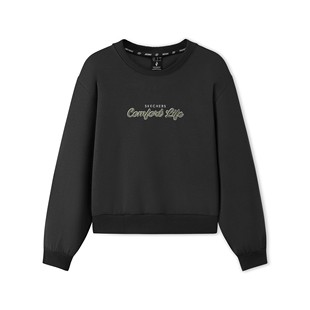 Skechers斯凯奇女士秋冬针织套头打底衫 圆领运动休闲卫衣L425W070