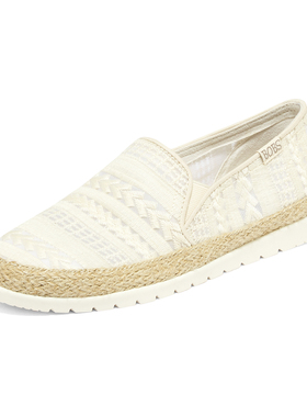 Skechers斯凯奇女鞋秋冬季一脚蹬透气渔夫鞋休闲运动平底鞋113237