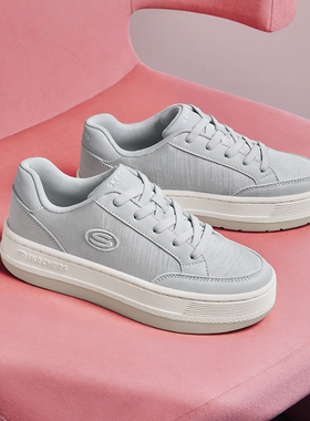 Skechers斯凯奇秋冬新款缓震厚底板鞋女轻质舒适时尚休闲鞋177770