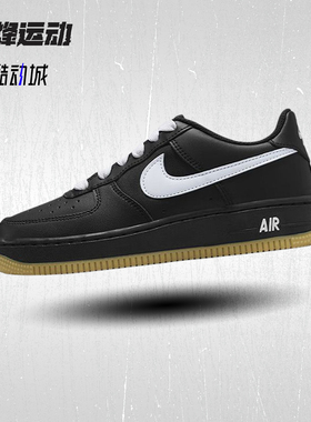 Nike耐克大童鞋Air Force 1黑色白勾空军一号运动板鞋HQ1911-001