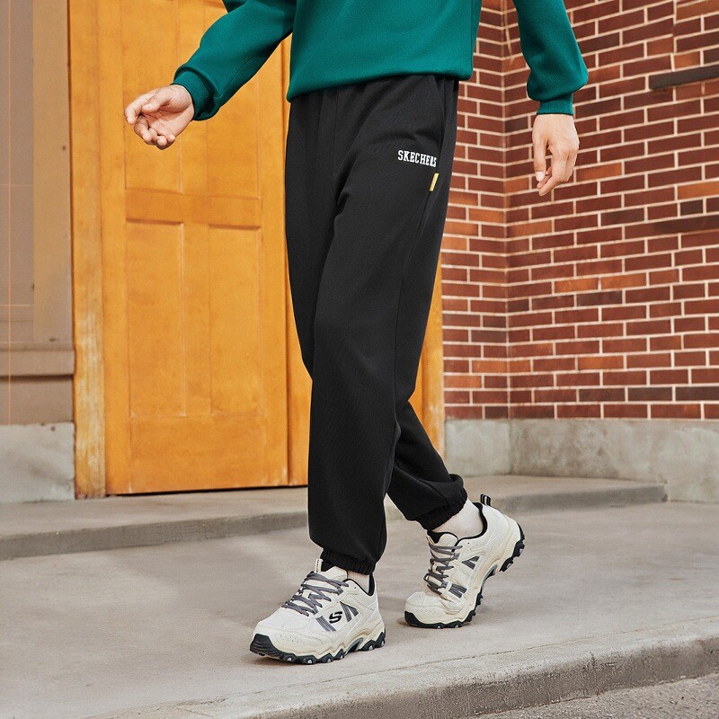 斯凯奇男子针织运动休闲束脚长裤