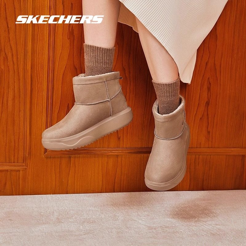 Skechers斯凯奇女鞋秋冬款时尚复古休闲短靴舒适保暖雪地靴114759,运动鞋new,运动休闲鞋,淘宝优惠券,粉丝福利购,淘宝优惠卷