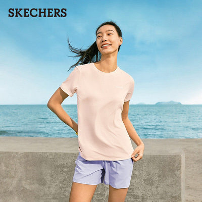 斯凯奇女速干透气运动短袖T恤