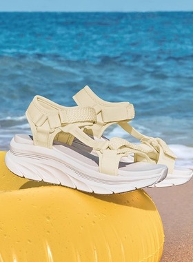 Skechers斯凯奇新款透气舒适休闲凉鞋女复古时尚百搭沙滩鞋119822