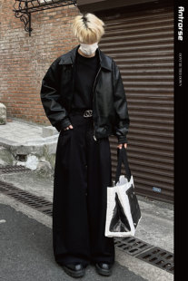 ANTRORSE 阔腿立体裁剪微喇男女同款抗皱西裤通勤百搭cleanfit