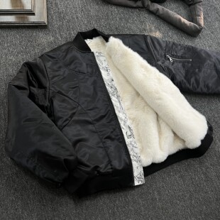 ANTRORSE 「黑卉」解构拼接撞色bomber尼龙飞行夹克ma1防水棉服