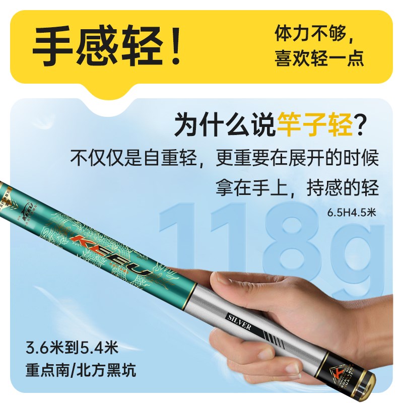 现货速发客友擒龙轻量黑坑5h短节手竿超硬超轻钓1调战斗竿竞技竿