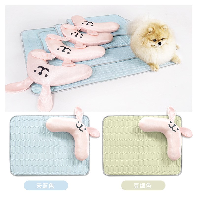 速发啵拉新品垫子乳爱用睡胶垫夏季垫子可觉兔耳枕头可拆卸
