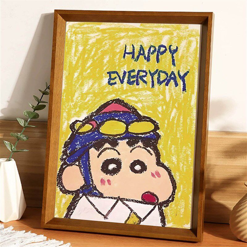 速发动感油画棒相框生日礼物桌面实木摆件装饰画挂墙摆台