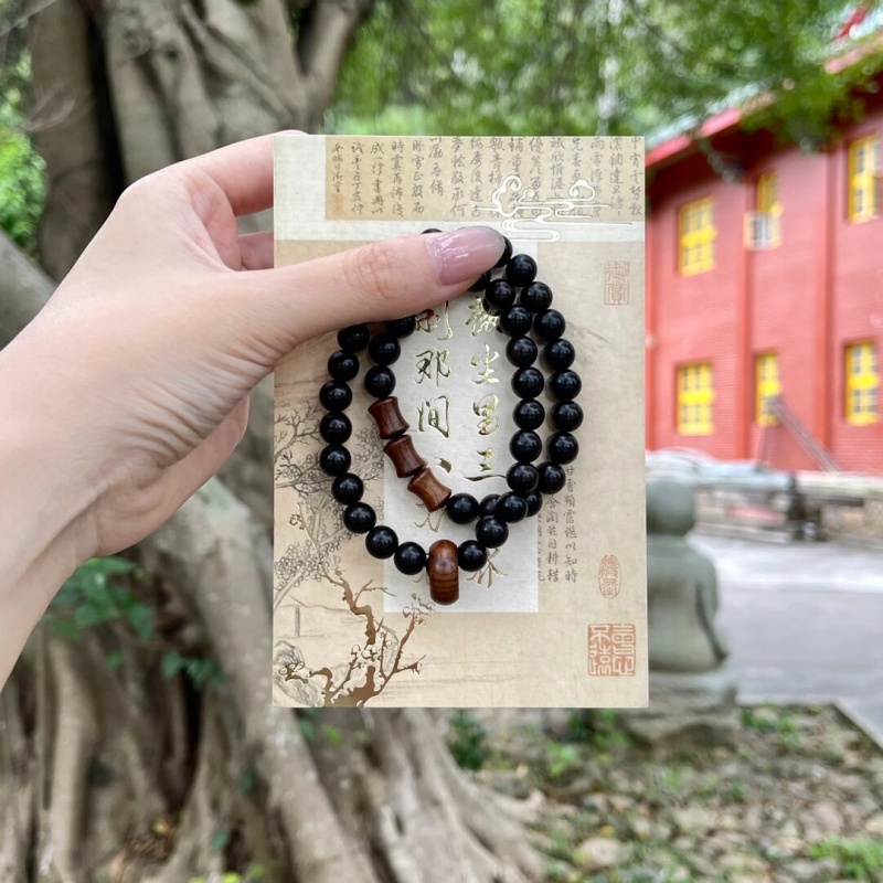 国风中式木竹节串珠手链女复古小众设计木珠手串高级感闺蜜款礼物