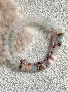 「吟花入酒」天山串珠翠色手链女新中式高级感手串ins风轻奢手饰