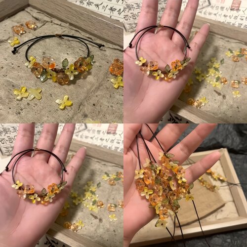 十里丹桂不掉色桂花手链编织手绳