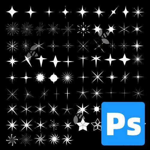 ps星星形状图形合集自定义形状工具CSH插件素材图案