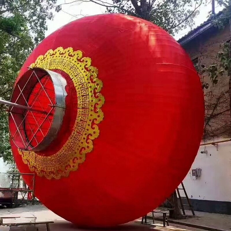 大门口绸布铁口大型户外红灯笼