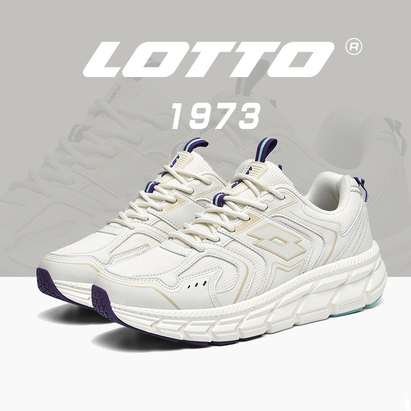 LOTTO乐途女鞋2026新款春秋网面透气运动鞋轻便减震厚底跑步鞋子