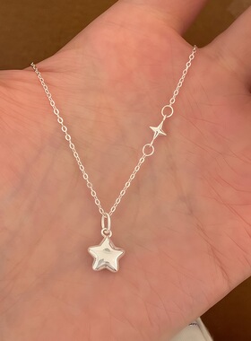 亮面五角星星项链女时尚简约小众设计高级感ins风气质甜美锁骨链