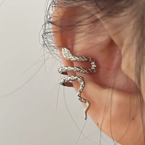 欧美时尚个性小蛇耳夹ins小众高级设计感无耳洞复古耳骨夹耳饰潮