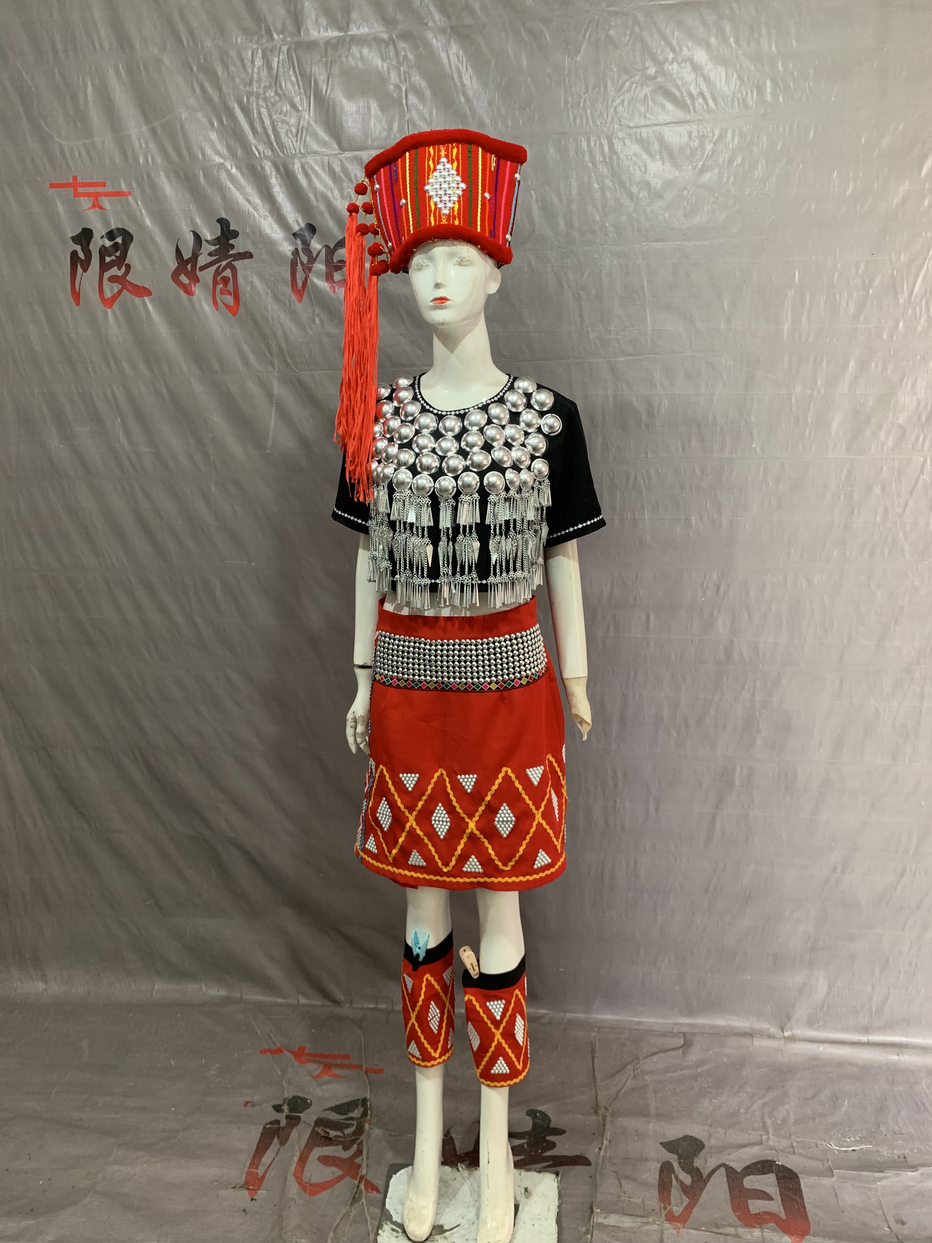 新款景颇族服装民族节日活动服装民族舞蹈演出服装舞台剧情服装