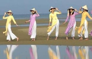 鑫佳民族服装量身定做少数民族民族京族舞蹈服装特色渔家蓝色女装