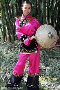 2020毛南族服装新款毛南族服装团体演出服装56个民族歌手服装定做