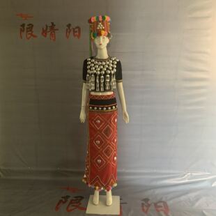 新款成人景颇族演出服云南鑫佳少数民族表演服装男女景颇族演出服
