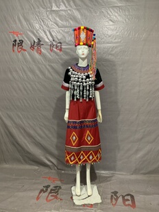 新款景颇族服装女成人少数民族服饰舞台演出服舞蹈表演服56个民族