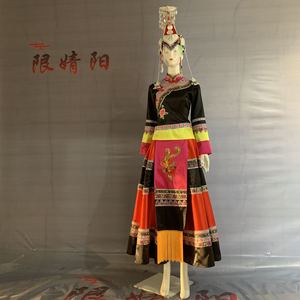 2020新款少数民族女畲族服装女套装民族舞蹈服装演出服成人舞台装