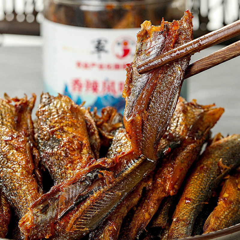 湖南特色军杰香辣豆豉手撕鱼288g