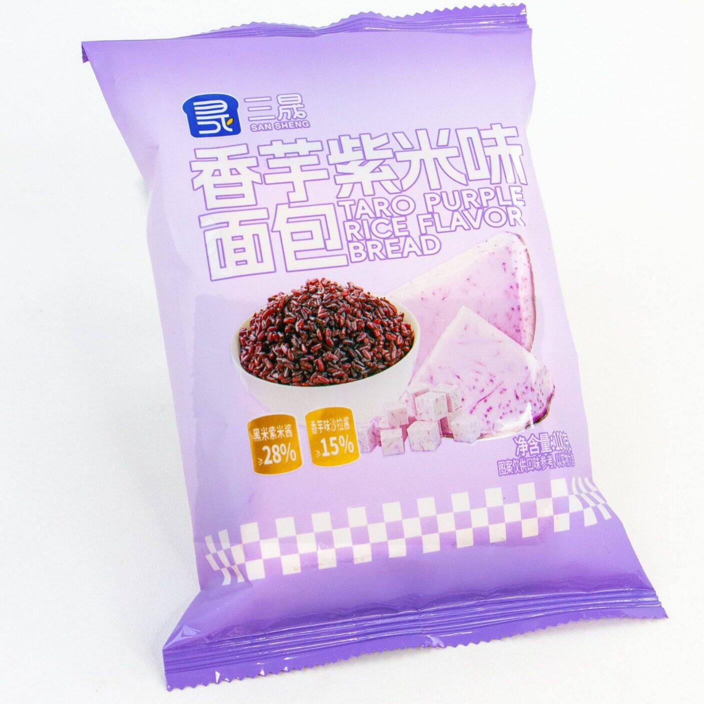 三晟香芋紫米味面包营养早餐代餐