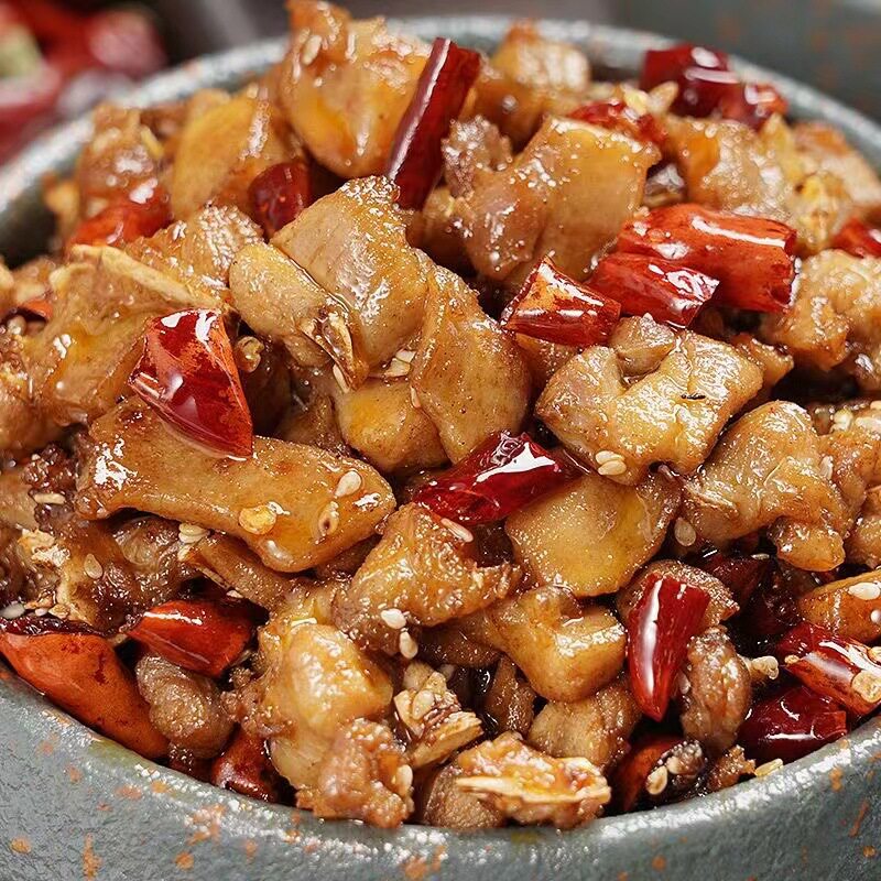 自贡冷吃兔四川特产小吃麻辣兔肉