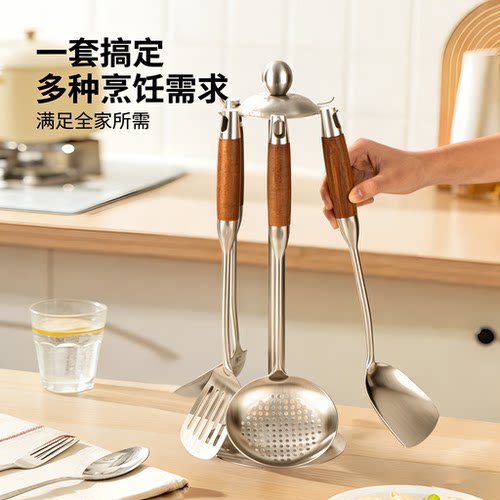 炒菜铲子316不锈钢锅铲炒勺家用锅铲炒菜勺铲厨具煎铲铁锅铲套装