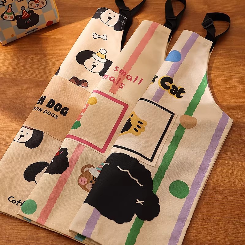 可爱围裙防油污罩衣男女通用