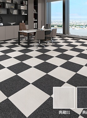 办公室地毯商用米白色蓝色防火加厚整铺写字楼台球厅防滑静音地垫