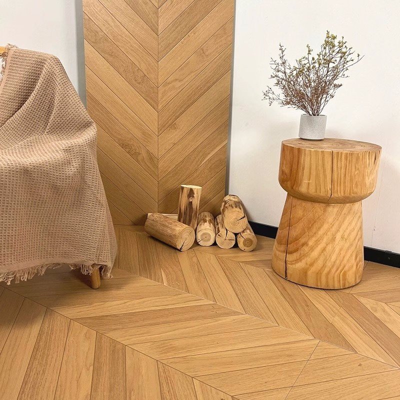 法式复古客厅鱼骨木纹砖瓷砖原木风仿木地板砖全瓷地砖600x1200