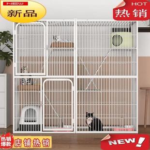 猫笼繁殖笼繁育家用结实猫笼子超大自由空间三层猫别墅猫屋大型