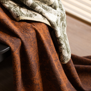 云谷盖毯 Refresh芮夫羊毛柔软红棕圣诞静奢老钱风中古午睡沙发毯