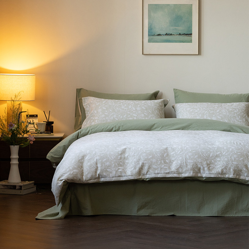 芮夫全棉提花色织水洗床品原创