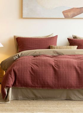 暖暖四件套 Refresh芮夫 高支磨毛温感起绒60支新年红秋冬