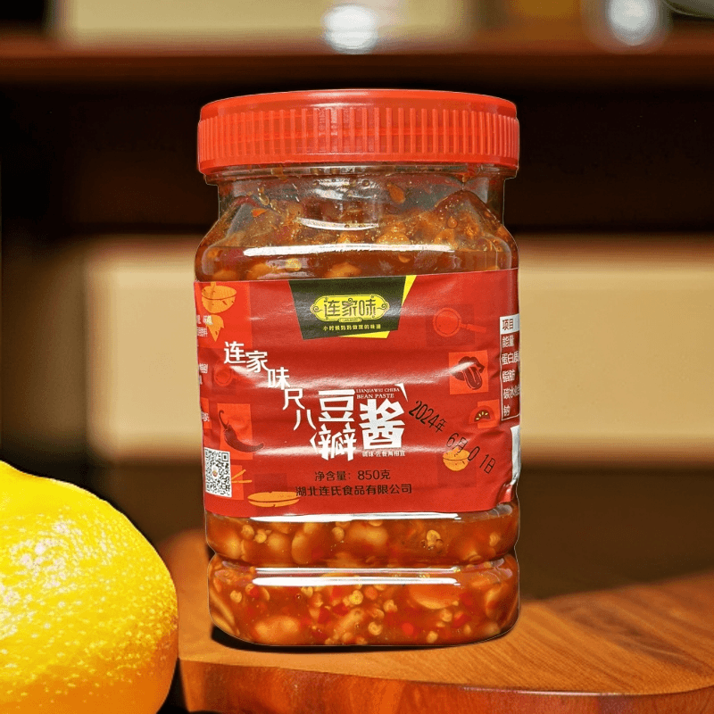 湖北特产监利尺八豌豆酱豆瓣酱调味酱香辣炒菜咸辣850g/瓶