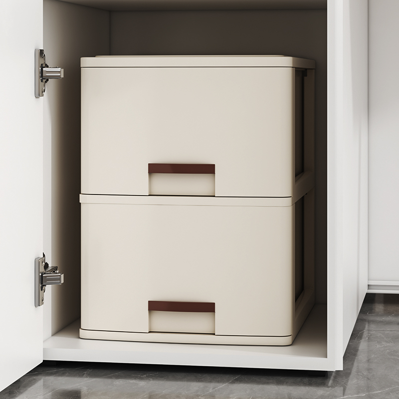 抽屉式收纳盒桌上置物柜分层多层