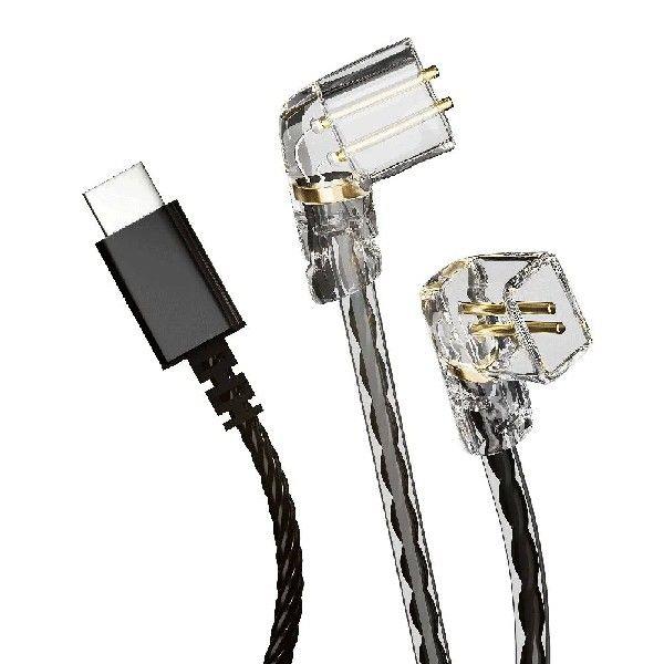 Earphone Cable 0.75mm Dual-pin Headset Wire TYPE-C