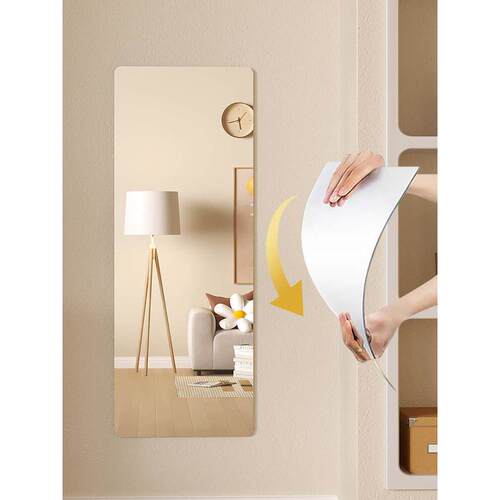 With gum mirror sticker wall soft mirror wallpaper试衣镜全身