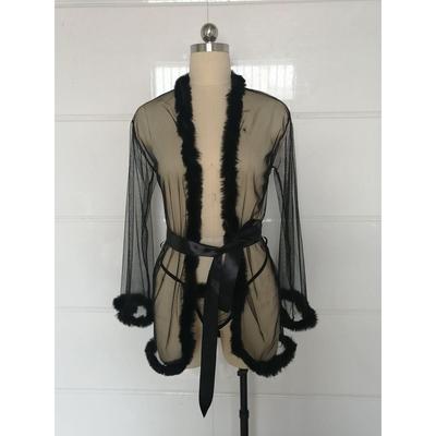 Underwear Bathrobe Mesh Lace Nightgown Sexy Nightwear毛毛