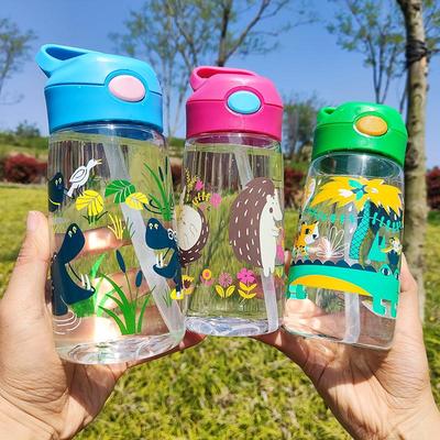450ml Kids Water Bottle With Straw BPA Free Children Drinkin