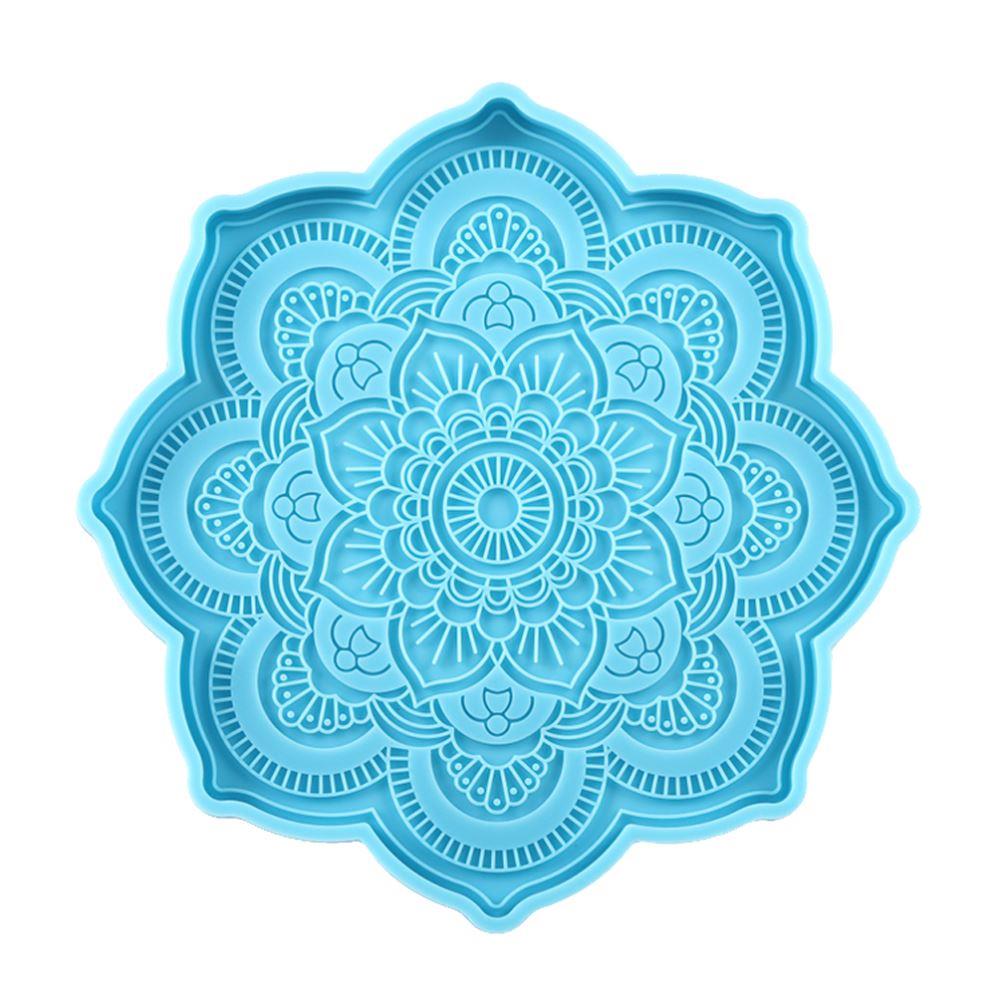 Mandala Coaster Silicone Mold Round Tray Cup Mat Epoxy Resin