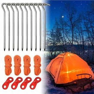 7-shaped Tent Pegs Aluminum Alloy Ground Nail Camping Tent