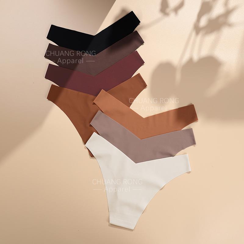 Seamless Ice Silk Underwear Ladies Low Waist Briefs Panties