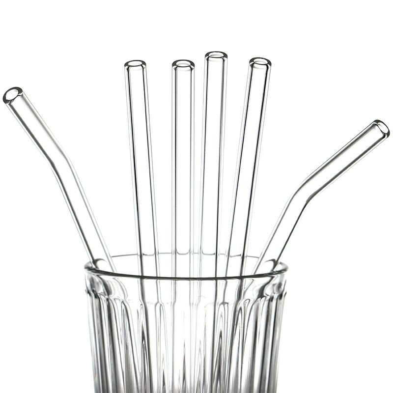 High Borosilicate Glass Straw Set Reusable Eco Friendly Drin