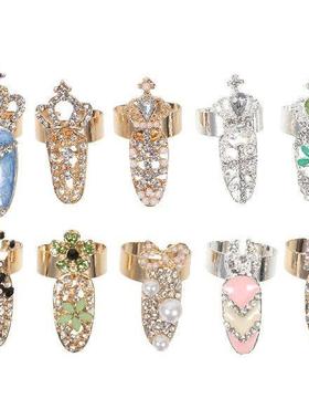 Open Nail Set Finger Accessories Ring Decoration Fingernail