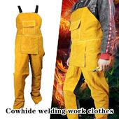 Protective Cowhide Overalls Heat Insulation Welder Apron